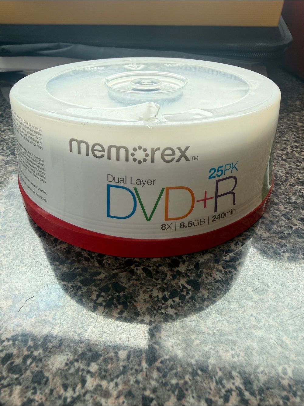 MEMOREX DUAL LAYER DVD+R 25 Pack, new in packaging